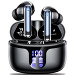 Wireless Earbuds,Wireless Headphones Bluetooth 5.3 Earphones with 4 HD Mic,2024 NEW 50H Bluetooth Earphones in Ear,HiFi Stereo Deep Bass,ENC Noise Cancelling Ear buds IP7 Waterproof LED Display USB-C