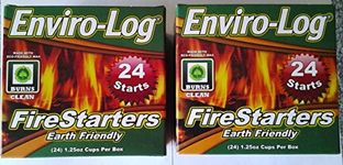 NEW Enviro-Log Environment Friendly Firestarters 2 PACK (48 firestarters) for Fireplace Wood Stove Fire Pit