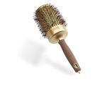 Olivia Garden Expert Blowout Shine – Gold & Brown - 65 - Ceramic Coated Round Brush for Smooth Blowout, Frizz-Free Hair & Radiant Shine