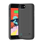 BAHOND Battery Case Compatible with iPhone SE 2020/8 / 7 / 6S / 6, 5500mAh Rechargeable Extended Battery Charging/Charger Case, Adds 2x Extra Juice, Support Wired Headphones (New 4.7 inch)