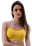 Laavian Women's Modal Non-Padded Wire Free Beginners Bra Yellow