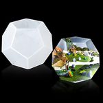 Rolin Roly Resin Polyhedron Mould pentagon sphere Silicone Moulds geometry Crystal Epoxy Mold Gem Stone Jewelry Molds Dried Flower Filling DIY Craft for Home Decoration