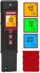 GIDIGI Digital pH Meter High Accuracy UL-Certified pH Water Tester with pH Test Kits Color LCD Backlit Display with pH Test Strip for Pool Hydroponic Aquarium pH and Alkalinity Tester