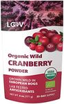 LOOV Organic Wild Cranberry Powder, 100% Whole Organic Cranberry Fruit, Freeze Dried and Powdered Wild Nordic Unsweetened Cranberries, 171 g, 35-Day Supply, no Added Sugar