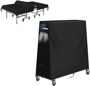 SIRUITON Outdoor Ping Pong Table Cover,Heavy Duty 420D Oxford Fabric,Waterproof Sunproof Indoor & Outdoor,Fits Both Folding Tables and Flat Tables Indoor,Windproof,with Zipper 68"L x 30"W x 62"H