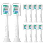 Pisonicleara Replacement Toothbrush Heads Compatible with Philips Sonicare(10 Pack), Brush Heads for DiamondClean, Hx6920, C1, G2, 4100 2 Series, HX9023 Hx6240 Hx6610 and Other Snap on Refill