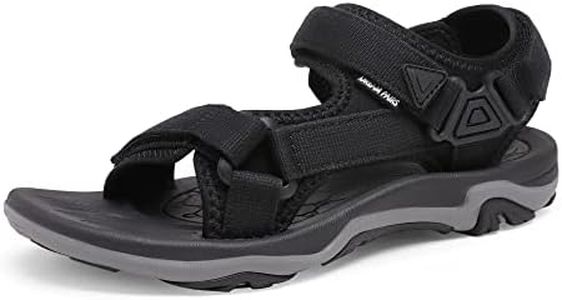 DREAM PAIRS Womens Arch Support Hiking Sandal Sport Outdoor Athletic Comfortable Summer Beach Walking Water Sandals,Size 9,Black,DSA214