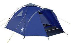 Lumaland Outdoor 3 Person Family Tent Pop-Up Tent 3000 mm HH Waterproof UV Protection | ideal for Camping Festival Family Trip | Ultra-fast Setup | Foldable | 220 x 220 x 130 cm | Blue
