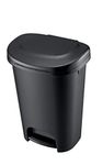 Rubbermaid 1843028 Step-On Wastebasket, 13-Gallon, Black