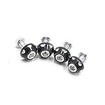 ACROPIX 6mm Rear License Plate Bolts Nuts Screws Universal for Car Motorcycle Black - Pack of 4