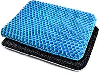 Gel Seat Cushion Double thickness Honeycomb design, Orthopaedic Cushion for Sciatica Tailbone Coccyx pain relief and Support, For Office Chair Wheelchair Car seat eggchair,Pressure Cushion for bottoms