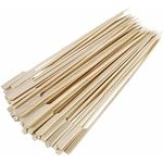 200 x 20cm Biodegradable Bamboo Paddle Skewers Barbecue Bamboo Skewers Cocktail Sticks for Barbecues, Kebabs, Burgers, Cocktails, Buffets Party, Home and Kitchen.