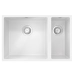 Liquida CM670MW 1.5 Bowl Comite Undermount/Inset Matt White Kitchen Sink