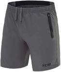 TCA Men's Elite Tech Lightweight Running or Gym Training Shorts with Zip Pockets - Asphalt, L