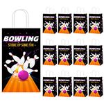 chiazllta 12 Pieces Bowling Party Gift Treat Bag Bowling Ball Candy Goodie Favor Bags with Handle for Bowling Theme Birthday Party Baby Shower Favors Supplies