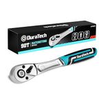 DURATECH Ratchet Handle, 3/8” Square Drive, Reversible Ratchet 90-Teeth, Made of Chrome Vanadium Steel, Small Actuation Angle 4° for Tight Installation Spaces