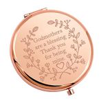 MAOFAED Godmother Gift Godmothers are A Blessing Thank You for being Mine Makeup Mirror for Women (godmother blessing mirrorCA)