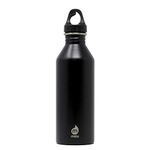 Mizu M8-25 oz. Single Wall Narrow Mouth Stainless Steel Bottle with Loop Cap Black