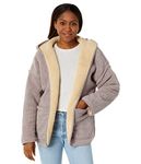 Lucky Brand Reversible Sherpa Cardigan, Satellite, XS-S