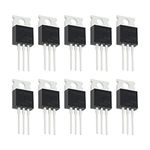 ECSiNG 10x N-Channel IRF540N MOSFET Transistor ESD Rated TO-220 33A 100V 3Pin International Rectifier Power for Home Industry and DIY