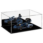 Dezzer Acrylic Display Case Box with Black Base, Assemble Countertop Clear Acrylic Dustproof Protection Showcase for Action Figures Toys, Collectibles, Home Storage (35x25x15cm)