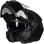 ILM Adult Modular Motorcycle Helmet Full Face Flip up Casco para Moto Dual Visor DOT Model 159(Gloss Black,Small)