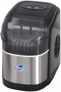Rockwell IM12BSS Countertop Ice Maker Machine | 9 Ice ready in 8 mins |Self-Cleaning Function| 1 Year warranty | Portable Ice Maker with Ice Scoop & Basket for Home/Kitchen/Party/Camping - Black