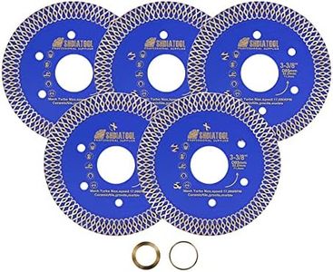 SHDIATOOL 3-3/8 Inch Diamond Saw Blade Cutting Disc Cutter for Porcelain Tile Ceramic Granite Marble Brick Cutting Wheel (5-Pack)