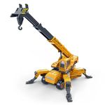 DEUSON ECOM Unbreakable Crane Toy Excavator Toy Bulldozer Toy Model Construction Engineering Vehicle Friction Powered 360 Moving Excavator for Kids 2 Years and Above