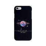 Tirita Personalised Initials Custom Hard Phone Case Compatible with iPhone 6 & 6s Cartoon Colourful Planet