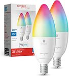 Sengled Alexa Light Bulb, Candelabra Light Bulbs Color Changing, Candelabra LED Light Bulbs 450 LM 45W Equivalent RGBW, E12 LED Bulb, Smart Bulbs That Work with Alexa Only, No Hub Request (2 Pack