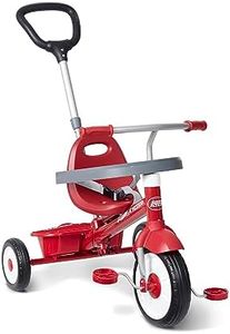 Radio Flyer 3-in-1 Stroll 'N Trike, Red Toddler Trike For 1.5-5 Years Old