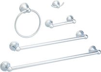 Amazon Basics AB-BR817-PC Bathroom Hardware Set, 5 Piece, Polished Chrome