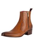 Jeffery West Men's Carlito Leather Boots, Brown, 9 UK