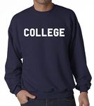 Animal House 'College' Crew Neck Sweatshirt 2XL / Navy