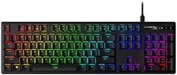 HyperX Alloy Origins - Mechanical Gaming Keyboard, RGB, HyperX Aqua Switches, Compact, Portable, Durable Aluminum Body, Adjustable Feet, Advance Customization, HyperX NGENUITY Software, Onboard Memory