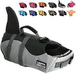HAOCOO Dog Life Jacket Vest Saver Safety Swimsuit Preserver with Reflective Stripes/Adjustable Belt for Dog (XX-Large, Shark)