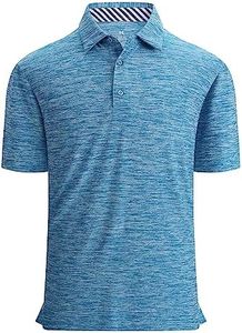 Alex Vando Mens Golf Shirt Moisture Wicking Quick-Dry Short Sleeve Casual Polo Shirts for Men,Turquoise,4XL