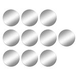 DARENYI 10 Pack 6 inch Round Mirror Sheets, Self Adhesive Mirror Tiles for Walls Decor, Acrylic Mirror Trays Circle Mirror Plates Round Mirror Bases for Table Centerpieces Wedding