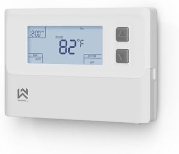 SASWELL T21 Programmable 2 Heat/1 Cool Thermostat for Home, Digital Household Thermostat Compatible with Heat Pump with Auxiliary Heating and Conventional 2H/1C Multi-Stage System(C-Wire Required)