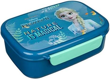 Scooli Fiambrera para niños con inserto extraíble – Disney Frozen Elsa – Fiambrera para el jardín de infantes – Sandwichera Escuela – Fiambrera de plástico sin BPA – Sandwichera – Fiambrera –