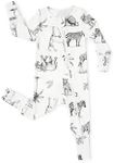 PATPAT Baby Clothes with Premium Soft Wool, Footie Pajama for Baby Boy Girl, Tencel Lyocell Romper Sleeper with 2-Way Zipper, Tropical Breeze, 6-9 Months