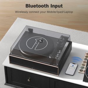 1 by ONE Vinyl Record Player – Black Turntable