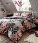 HOMEMAKER BEDDING ® Duvet Set Printed floral Patchwork Quilt Cover Bed Set (Double)