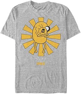 Warner Bros. Mens Adventure Time Jake Men's Tops Short Sleeve Tee Shirt, Athletic Heather, X-Large Big Tall