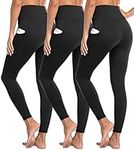 GAYHAY 3 Pack Leggings with Pockets