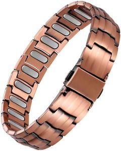 Feraco Pure Copper Bracelet for Men,Magnetic Jewelry Gifts