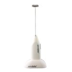 Aerolatte Milk Frother with Counter Stand, The Original Steam-Free Frother, Ivory, Batteries Included