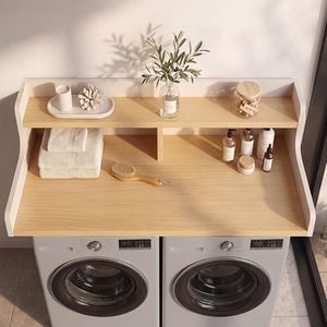 OMCMUU 2-Tier Washer Dryer Countertop Topper, Natural