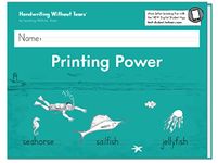 Learning Without Tears - Printing Power Student Workbook, Current Edition - Handwriting Without Tears Series - 2nd Grade Writing Book - Writing and Language Arts Lessons - for School or Home Use